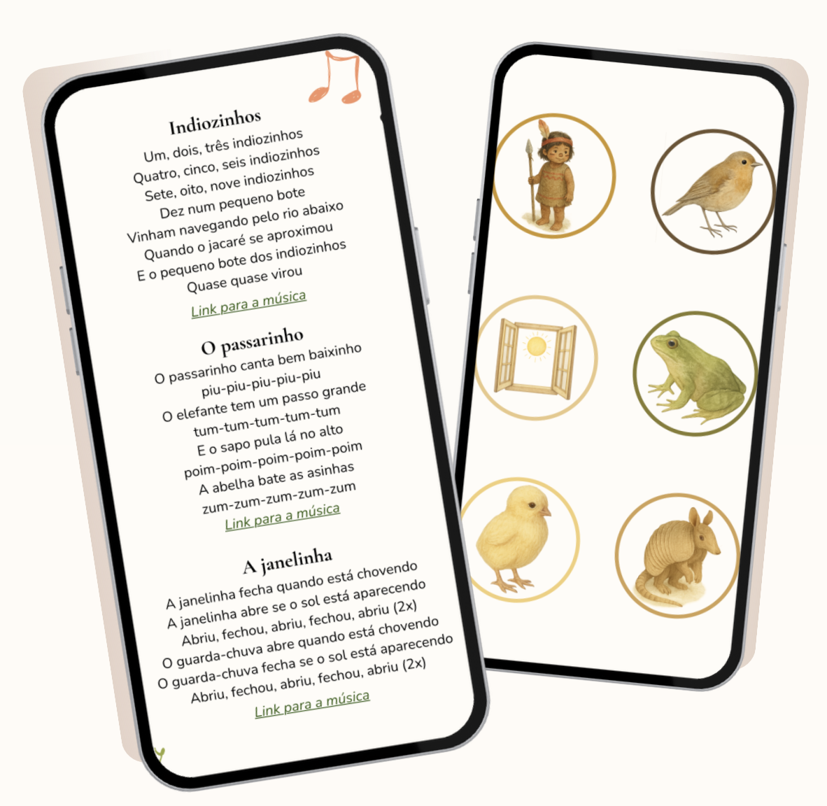 Ilustração de cartão musical